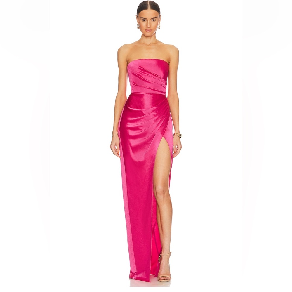 Sau Lee Priyanka Dress in Hot Pink